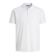 Jack & Jones Jprblascott Zip SS SN Parlak Beyaz Polo Erkek T-shirt