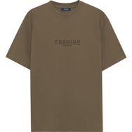 Jack & Jones JPRBLULOGO SS TEE CREWNECK Bisiklet Yaka Düz Koyu Kahve Erkek T-shirt