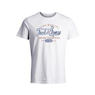 Jack & Jones Jprblulouie Ss Tee Crew Neck FST Kirli Beyaz Erkek T-shirt