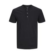Jack & Jones Jprblunixs Henley Ss Tee SN Siyah Erkek T-shirt