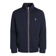 Jack & Jones Jprblurubber Sweat Zip Cardigan Prau23 Lacivert Erkek Sweatshirt