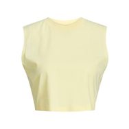 Jack & Jones Jxalvira Slim Sl Crop Every Tee JRS SN Sarı Bej Kadın T-shirt