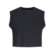 Jack & Jones Jxalvira Slim Sl Crop Every Tee JRS SN Siyah Kadın T-shirt