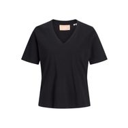 Jack & Jones Jxannie Reg Vneck SS TEE JRS Siyah Kadın T-shirt