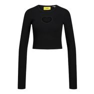 Jack & Jones Jxfillipa LS STR Rib Tee VT JRS Siyah Kadın T-shirt
