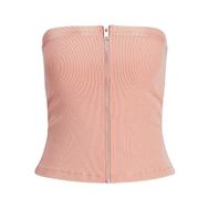 Jack & Jones Jxfiona STR SL Zip Rib Tube Top JRS Şeftali Pembesi Kadın T-shirt