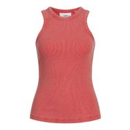 Jack & Jones Jxforest STR SL Wash RIB TOP JRS Kırmızı Kadın T-shirt