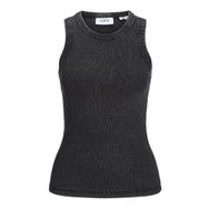 Jack & Jones Jxforest STR SL Wash RIB TOP JRS Siyah Kadın T-shirt