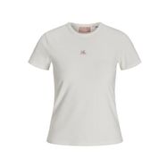 Jack & Jones Jxgigi STR SS Badge TEE JRS Vanilya Rengi Kadın T-shirt