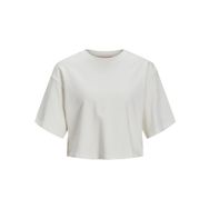 Jack & Jones Jxlinie SS Loose Crop Tee SWT Vanilya Rengi Kadın T-shirt