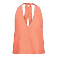 Jack & Jones Jxocean Linen Blend Halterneck TOP WVN Şeftali Pembesi Kadın T-shirt