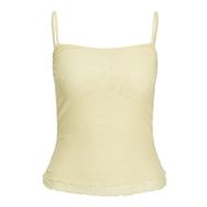 Jack & Jones Jxsage Mesh Top WVN Sarı Bej Kadın T-shirt