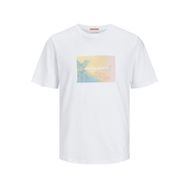 Jack & Jones Plus Joraruba Sunset Branding Tee SS C. PLS Parlak Beyaz Erkek T-shirt