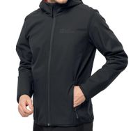 Jack Wolfskin 1307471-6350 Siyah Bornberg Hoody Günlük Erkek Mont