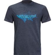 Jack Wolfskin 1808391-1010 OCEAN LIFE T M Bisiklet Yaka Lacivert Erkek T-shirt