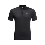 Jack Wolfskin 1808542-6000 Pack Go Siyah Erkek Polo T-shirt