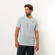 Jack Wolfskin 1809941TR-6709 Vonnan S/S Graphic T M Açık Gri Erkek T-shirt