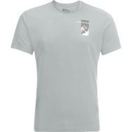Jack Wolfskin 1809941TR-6709 Vonnan S/S Graphic T M Açık Gri Erkek T-shirt