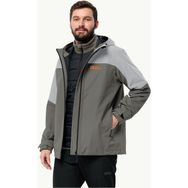 Jack Wolfskin 27599 Glaabach 3 in 1 Jkt M Gri Outdoor Erkek Ceket