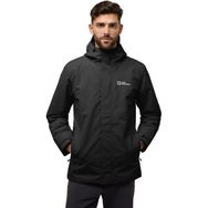 Jack Wolfskin A61864-6000 Altenberg 3 in 1 Jkt M Black Outdoor Erkek Ceket