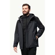 Jack Wolfskin Glaabach 3IN1 Siyah Erkek Outdoor Ceket