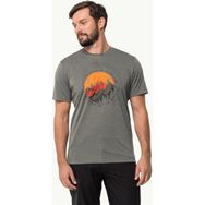 Jack Wolfskin Hiking S/S T M Gecko Gri Erkek T-Shirt