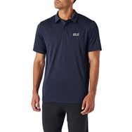 Jack Wolfskin Pack Go Polo M Siyah Erkek Kısa Kollu Polo T-shirt