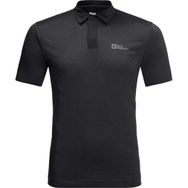 Jack Wolfskin Pack Go Siyah Polo Erkek T-shirt