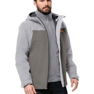 Jack Wolfskin Taubenberg 3In1 Jkt 1115311-6285 Gri Erkek Mont