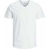 Jack&Jones 12136713 V Yaka Beyaz Erkek T-shirt