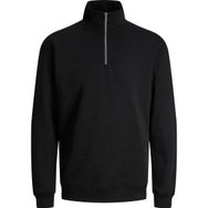 Jack&Jones 12250747 Black Jjebradley Half Zip Erkek Sweatshirt