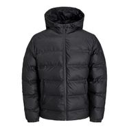 Jack&Jones Jcoelements Pu Puffer Siyah Erkek Ceket Mont