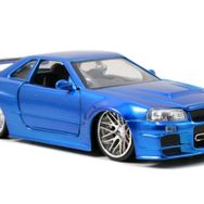 Jada Fast Furious Fits Nissan Skyline GT-R R34 1:24 Scale Blue Diecast Car