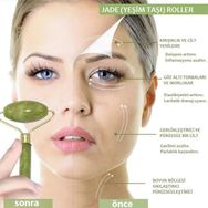 Jade Roller Yüz Masaj Aleti Cilt Yenileme Doğal Yeşim Taşı Cihazı