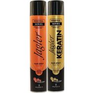 Jagler 400 ml Extra Strong Hold Ekstra Güçlü Tutuş & Minarelli Ekstra Sert Karma 2'li Saç Spreyi Set