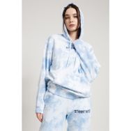 JAHR MARC Batik Yıkamalı Mavi Oversize Kadın Sweatshirt