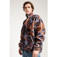 JAHR MARC Kamuflaj Baskılı Oversize Peluş Erkek Ceket