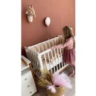 Jaju Baby 60 x 120 CM Kahverengi Örgü Kumaş Kenar Koruyucu Kenar Koruyucu
