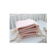 Jaju Baby Pudra Renk 60x120 cm Waffle Pike Kumaş Kenar Koruma Süngerli Montessori ve Beşik Yatak Koruyucu