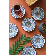 Jamuor Roys Fulya Porselen 12 cm 6 Parça Çay Tabak Takımı