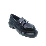 Janestt 201-10465 Siyah Deri Kadın Loafer Ayakkabı