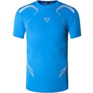 jeansian LSL020 Erkek Spor Emici Nefes Alabilir Hızlı Kuruyan Kısa Kollu Mavi Erkek T-shirt