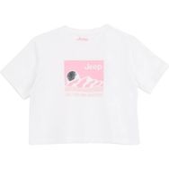 Jeep Baskılı Beyaz Kız Çocuk T-Shirt J6SG-TST7629