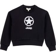 Jeep Baskılı Kız Çocuk Siyah Sweatshırt J5WG-SWT7554 - 7 - 8 Yaş