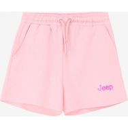 Jeep C4SG-SHT7033 Pembe Relaxed Baskılı Kız Çocuk Şort
