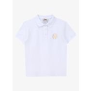 Jeep C4SG-TST4119 Ekru Polo Yaka Relaxed Baskılı Kız Çocuk T-Shirt