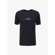 Jeep C4SM-TST4646 Lacivert Bisiklet Yaka Loose Fit Baskılı Erkek T-Shirt