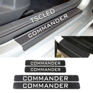 Jeep Commander 4 Adet Karbon Kapı Eşiği Sticker