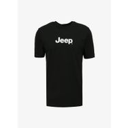 Jeep J4SM-TST7246 Siyah Bisiklet Yaka Baskılı Erkek T-Shirt
