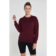 Jerf Lydney Bordo Sıfır Yaka Kadın Sweatshirt